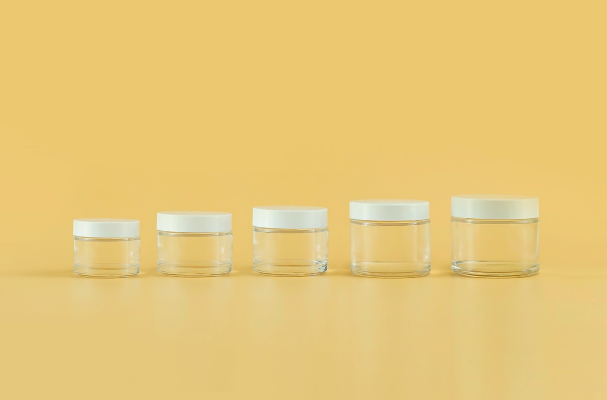 Cylinder glass jars 